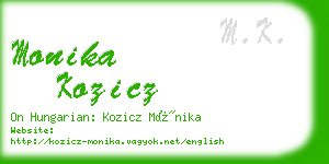 monika kozicz business card